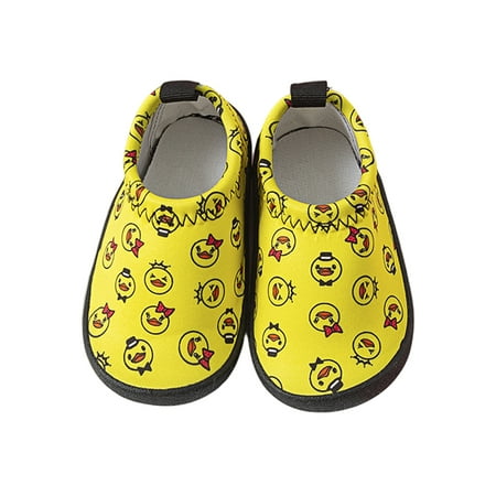 

Welliumy Toddler Kid Walking Shoe Slip On Casual Shoes First Walker Flats Sport Sneakers School Cartoon Comfort Yellow Duckling 6.5C