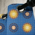 thumbnail image 3 of Ambesonne Astrology Grommet Curtain, Astronomic Ornaments, 50" x 72", Yellow Brown and Blue, 3 of 6
