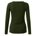 thumbnail image 3 of Tbopshirt Womens Top Womens V Neck Shirts Long Sleeve Solid Basic Tops Tees, 3 of 3