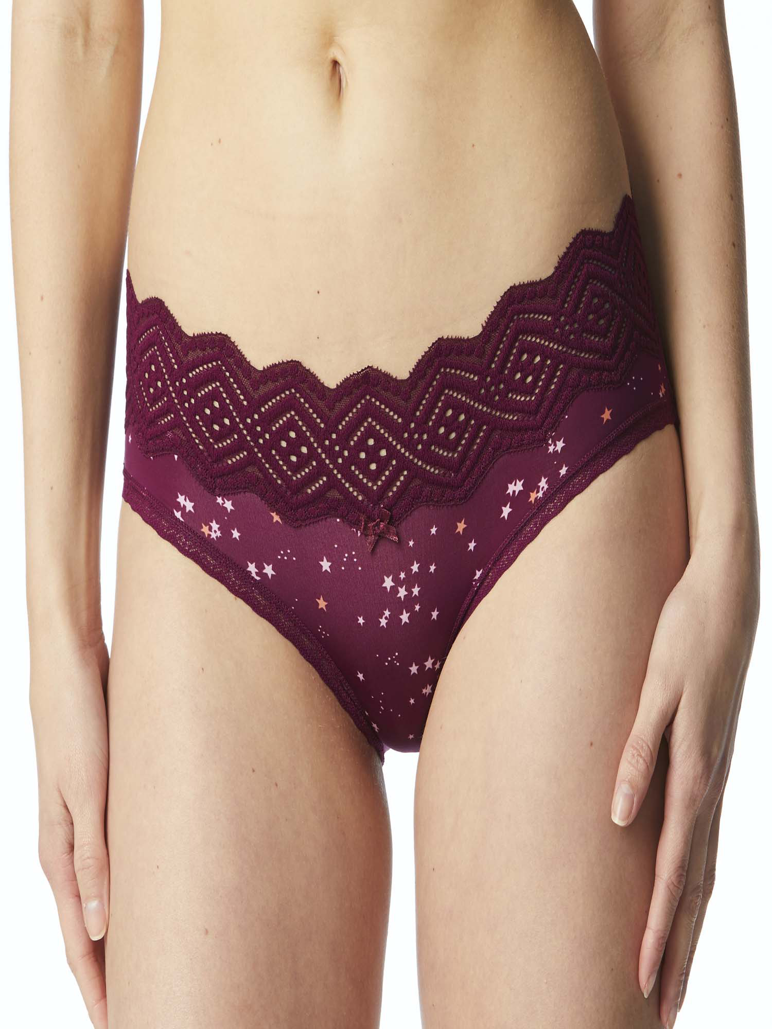 No Boundaries Women's and Women's Plus Microfiber & Lace Bikini Panty