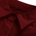 thumbnail image 5 of APEXFWDT Women's Oversized Boyfriend Shirt Casual Button Down Loose Long Sleeve Shirt Mini Dresses Tunic Top,XXL,Wine, 5 of 6