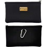 Tainada Men Women Horizontal Phone Neoprene Shockproof Zipper Carry Case Bag Pouch with Belt Loop Holster & Carabiner