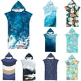thumbnail image 3 of Poncho de Surf de microfibra Unisex, toalla con capucha, secado rápido, bata cambiante, Toalla de baño al aire libre, calentador para Surf y buceo, 3 of 4