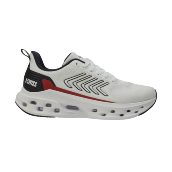 K-Swiss Melrose Tubes Lite Men’s Sneakers White/Navy/Red 04494-130-M| Lightweight Mesh, Cushioned Comfort