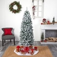 thumbnail image 5 of Nearly Natural 6ft. Slim Flocked Montreal Fir Artificial Christmas Tree, Green, 5 of 6
