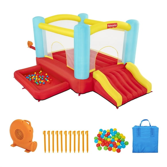 Fisher-Price Bouncemania 12 ft Bounce House w/ Slide & 50 Play Balls