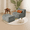Gray, variant on Lazy Sofa Chair with Ottoman, Modern Comfy Raindrop Velvet Fabric Deep Seat Armless Lounge Chair Movable Ottoman Set, 1-Seater Modular Sectional Sleeper Couch for Living Room, Bedroom, Office,Beige