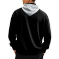 thumbnail image 4 of Fashion YLSDY Mens Half Zip Hoodie for Casual Fleece Lightweight Regular Long Sleeve Sherpa Lined Winter Warm Pullover Sweatshirts Black XXXL, 4 of 8