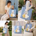 thumbnail image 7 of Paw Peek Bag Pet Carrier Tote Cat Dog Cartoon Canvas Shoulder Bag Colorful Animal Shapes Carrying Bag with Head-Out Design Adjustable Neck Small Dog Cat Carrier for Outdoor Use, A, 7 of 7