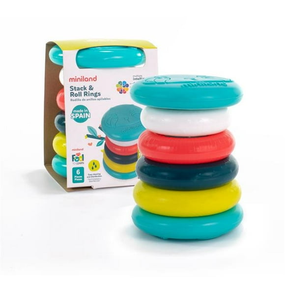 Miniland Educational MLE97330 Feel to Learn - Stack & Roll Rings