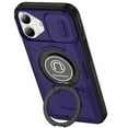 thumbnail image 2 of Optics Armor Hybrid Case with Rotating Ring Stand and Privacy Camera Lens Cover for iPhone 16 - Purple, 2 of 4