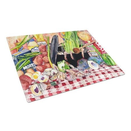 

Caroline s Treasures Gumbo and Potato Salad Glass Cutting Board Large