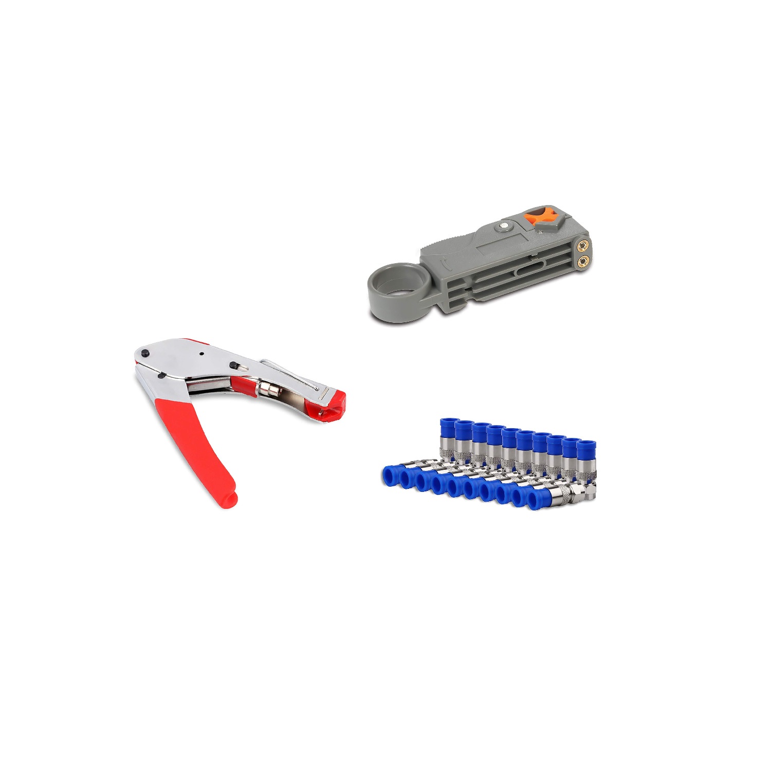ポケットいっぱい Valley Enterprises RF/Communications Coaxial Cable Ratcheting  Crimper ＆ Stripper Tool Kit for Crimping Coax Connectors on RG58, RG8x,  R（並行輸入品）