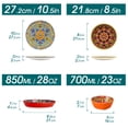 thumbnail image 2 of vancasso 16 Pieces Dinnerware Sets, Plates and Bowls Set, Porcelain Dishes Set for 4, Microwave Dishwasher Safe, Bohemian Style, 2 of 12