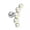 ab color, variant on Crystal Gem Opal Cartilage Helix Tragus Ear Piercing Stud Earrings Body Jewelry-white