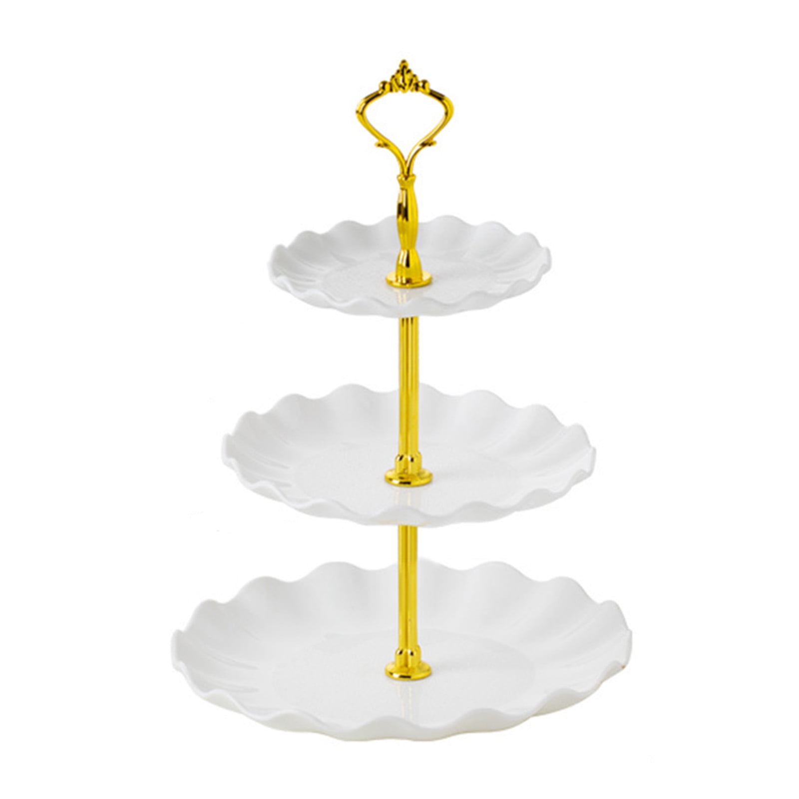 kkbbma Clearance under 5$ 3-Tier Dessert Cake Stand, Tiered Serving Cake Stand Small Cupcake Stand Cookie Tray Rack Candy Buffet Set Up Fruit Plate for Tea Party, Wedding and Birthday