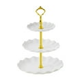 thumbnail image 2 of Daiosportswear 3-Tier Fruit Tray,Multi-layer Plastic Serving Platter,13.4x9.8in,Heavy-Duty,Easy to Assemble/Disassemble,for Wedding/Party/Home,Displays Fruit/Candy/Desserts,Elegant Decor, 2 of 6