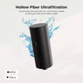 thumbnail image 3 of Penthouse Paws Smart Cat Water Fountain 2.2L, App Controlled Automatic Water Dispenser, Ultra Quiet Pump, 5-Stage Filter, Whisker Friendly Bowl, for Cat & Dog, Black, 3 of 8