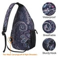 thumbnail image 5 of Mosiso Sling Backpack Outdoor Causal Daypacks Pattern Rope Crossbody Shoulder Bag For Travel Hiking, Navy Blue Base Totem Texture, 5 of 6