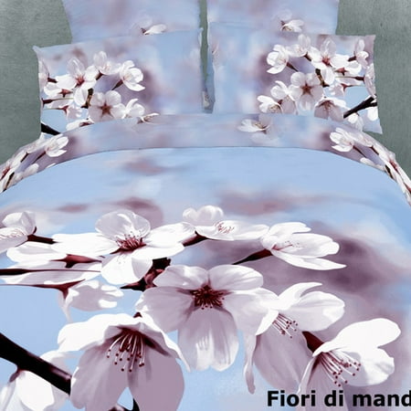 Dolce Mela Dolce Mela Fiori Di Mandorla 6 Piece King Duvet Cover Set