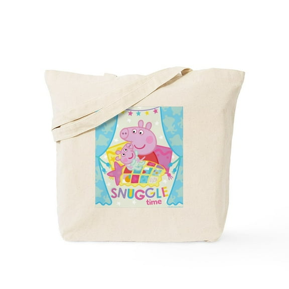 CafePress - Peppa Pig: Snuggle Time - Unisex Canvas Tote Bag, Beige, 1-Piece