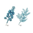 thumbnail image 2 of 24‑Pack Light Blue Glitter Artificial Sprigs & Berry Picks, Plastic Floral Picks for Xmas Tree Wreath Garland Vase Christmas Holiday Party Decor, 2 of 8