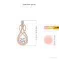 thumbnail image 3 of ANGARA Lab Grown Diamond Infinity Rope Pendant for Women in 14K Rose Gold (Size-2.9mm| Color-F-G| Clarity-VS) | April Birthstone, Anniversary, Jewelry Gift for Women | Lab-Grown Diamond Necklace, 3 of 6