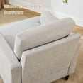 thumbnail image 5 of Weture Mid-Century Accent Chair, Linen Upholstered Reading Accent Chairs, Light Gray, 5 of 8