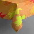 thumbnail image 3 of Thanksgiving Day Tablecloth Waterproof Spillproof Tablecolths Table Covers Autumn Maple Leaf Table Cloths for Dining Kitchen Restaurant Birthday Rectangle,60x84inch, 3 of 5