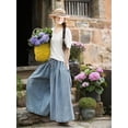 thumbnail image 4 of Women's Wide Leg Baggy Jeans Plus Size Loose Elastic Waist Denim Pants with Deep Pockets Light Blue, 4 of 4