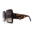 thumbnail image 4 of Mod Womens Exposed Lens Rectangle Butterfly Fashion Sunglasses Tortoise Brown, 4 of 4