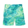 thumbnail image 5 of Aueoeo Men's Color Print Shorts Beach Casual Quick Dry Shorts Lightweight Soft Plus Size Drawstring Shorts S, 5 of 7