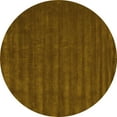 thumbnail image 1 of Ahgly Company Indoor Round Abstract Yellow Contemporary Area Rugs, 4' Round, 1 of 4