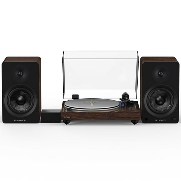 Fluance Reference RT85 High Fidelity Vinyl Turntable with PA10 Phono Preamp and Ai61 Powered 6.5" Bookshelf Speakers, Ortofon 2M Blue Cartridge, 120W Class D Amplifier, Bluetooth (Natural Walnut)