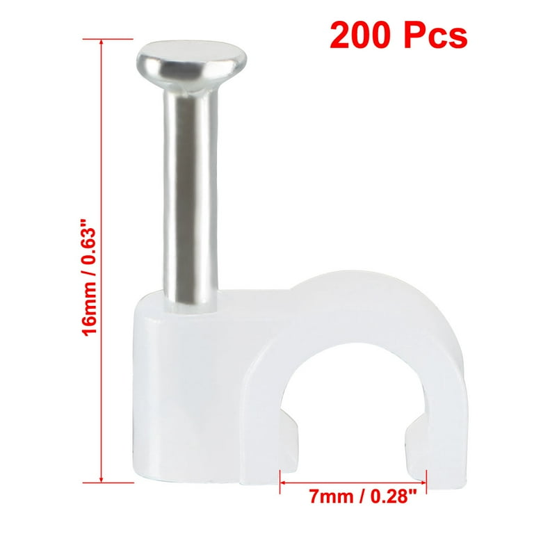 Coaxial cable mounting clips top