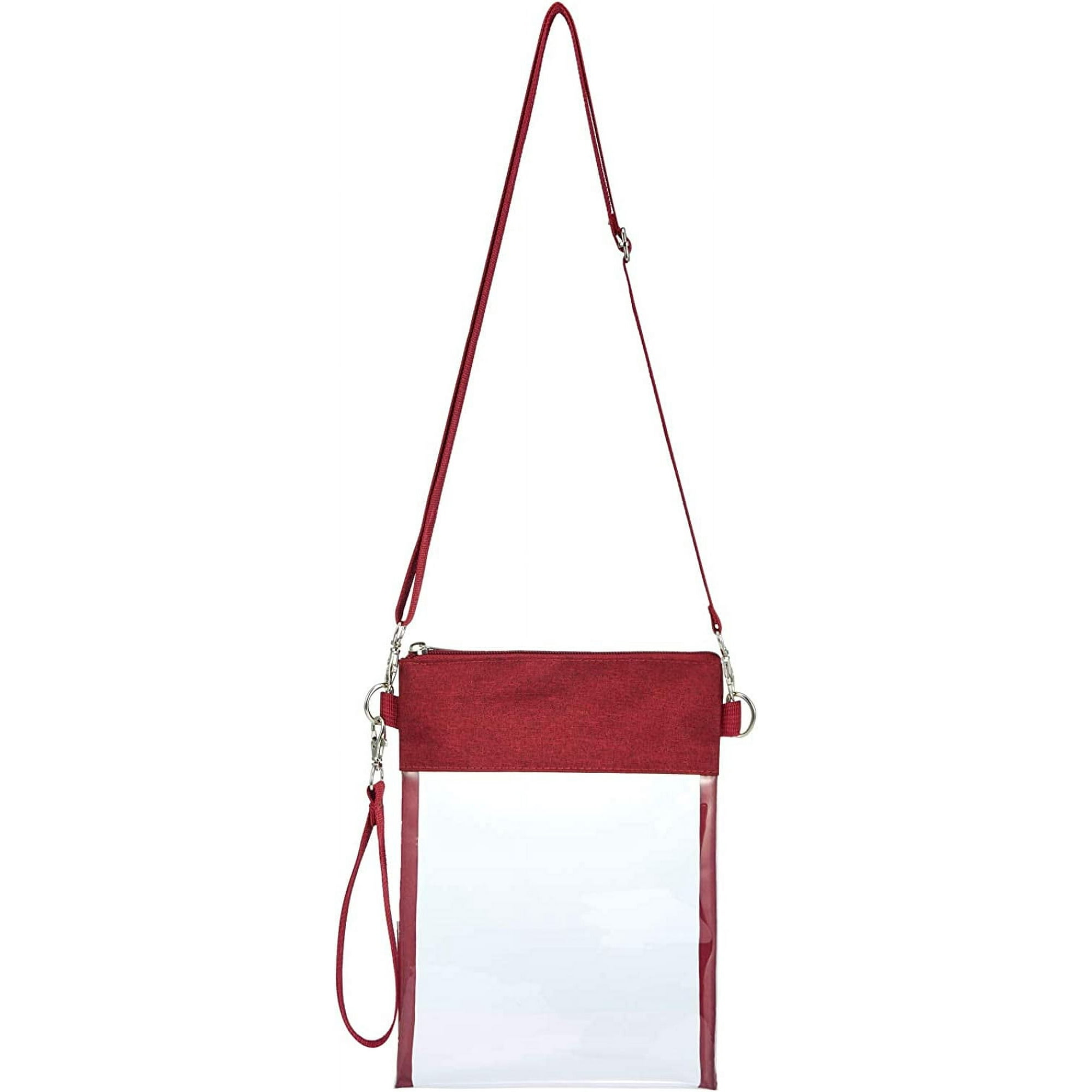 Clear red purse sale