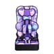 thumbnail image 2 of Asiento elevador de respaldo alto para automóvil, portátil, de polietileno, convertible, para bebés pequeños, color morado, 2 of 5