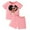Pink, variant on WOYY Newborn Girls Short Sleeve Graphic T-Shirt and Shorts Outfit Set, 2-Piece