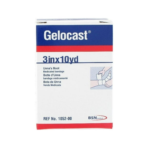 Gelocast Unna's Boot Adhesive Medicated Bandages 3inX10yd, 1ct, 3-Pack