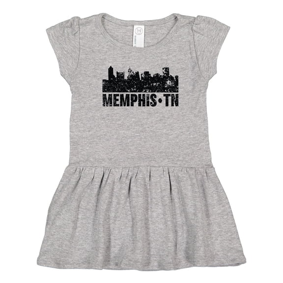 Inktastic Memphis city Skyline with Grunge Girls Toddler Dress