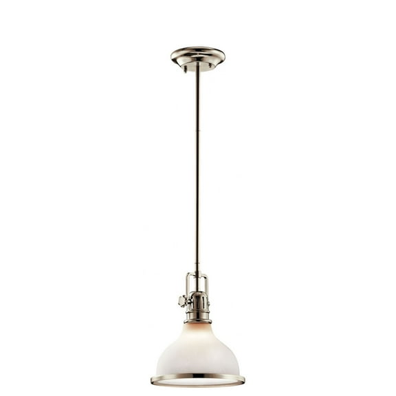Kichler Hatteras Bay 8" Wide Polished Nickel and White Mini Pendant