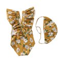 thumbnail image 3 of Baby Girl Swimsuit Cute One Piece Bathing Suit with Sun Protection Ruffles Swimwear (9M-6T), 3 of 3