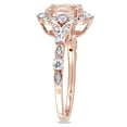 thumbnail image 3 of Everly Women's Morganite and Sapphire 10k Rose Gold Ring, 3 of 7