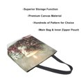 thumbnail image 3 of Large Canvas Bag 13.5x5.1x15 Inch Canvas Bag Shopping Canvas Bag Suitable For Outing Shopping Travel Out Of Large Capacity Storage Christmas Candle Pattern, 3 of 9