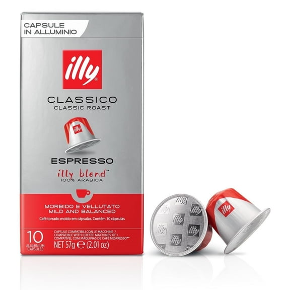 Illy Espresso Compatible Capsules, Classico Medium Roast, 100% Arabica, 10-Count
