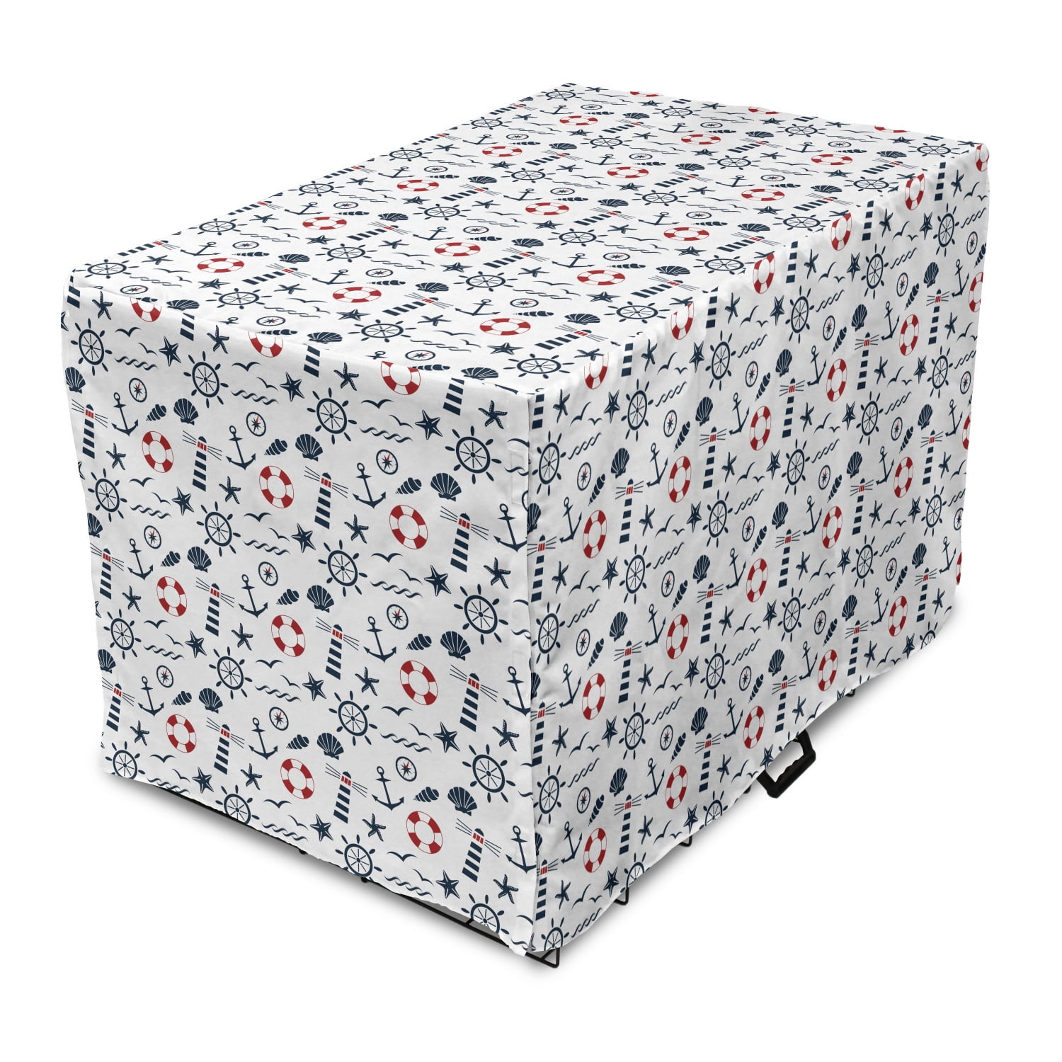 Drywall Anchor Options For Dog Crates Reference: Lighthouse Dog Crate Cover Nautical Anchors Waves Helms And Animal