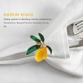 thumbnail image 4 of HONGLIN Lemon Napkin Rings Set Of 6 Yellow Citrus Napkin Holder Ring For Spring Party Beach Wedding Summer Holiday Gatherings Decor,Elegant Dining Table Setting For Rustic Farmhouse & Family Dinner, 4 of 9