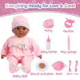 thumbnail image 4 of Toy Choi's 16 Inch Baby Doll, Crying Talking Feeding Reborn Baby Doll Toy, Play Preschool Toys Gift for Kid Girls 3-6,Pink, 4 of 6