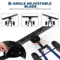 thumbnail image 7 of 29×14-IN Heavy Duty Rolling Snow Shovel with Wheels, 5-Position Angle and Height Adjustable Double Armrests Snow Pusher (Blue + Black), 7 of 7