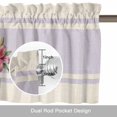 thumbnail image 6 of Summer Floral Valance Curtain for Windows Watercolor Lily Rustic Farmhouse Flowers Linen Texture Rod Pocket Curtain Valances Short Window Treatments for Kitchen Bathroom Laundry Basement 56 x 16 Inch, 6 of 9